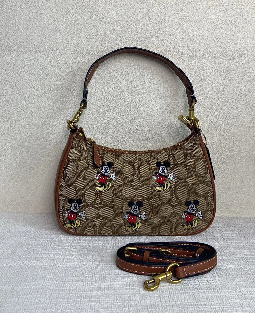 Coach classic color scheme with Mickey Mouse pattern bag